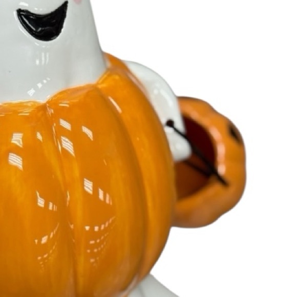 Halloween Ghost In Pumpkin With Hanging Jack O Lantern Pail Bucket Decor 🎃 - Picture 7 of 8